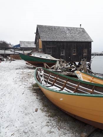 Dory Shop in winter Lunenburg